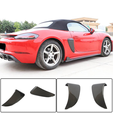 Porsche 718 Boxster Cayman 2016-2019 Side Air Vents Carbon Fiber-Ahacarbon