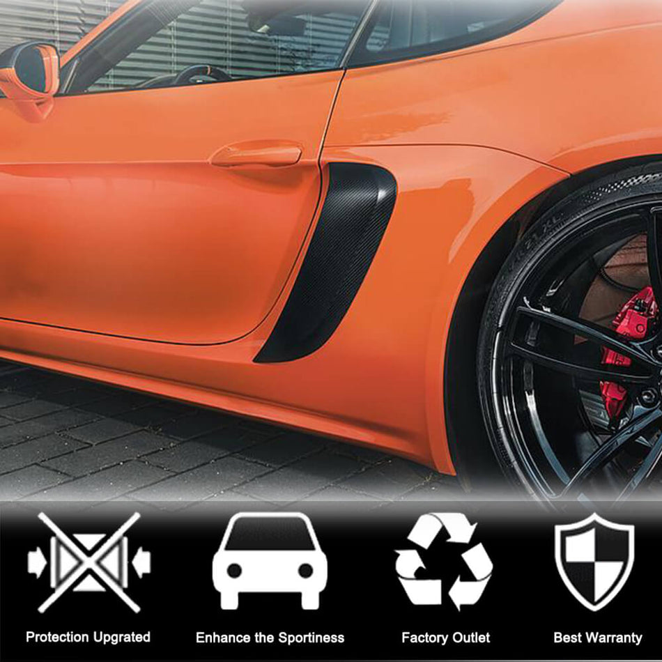 Porsche 718 Boxster Cayman 2016-2019 Side Air Vents Carbon Fiber-Ahacarbon