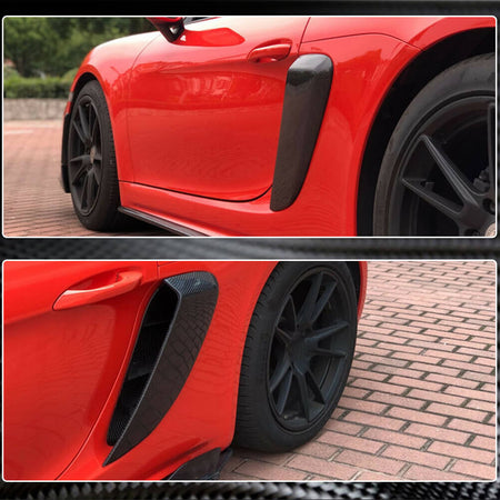 Porsche 718 Boxster Cayman 2016-2019 Side Air Vents Carbon Fiber-Ahacarbon