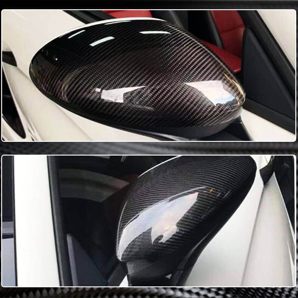 Porsche 718 (982) Boxster Cayman 2016-2022 Mirror Covers Add-on LHD Carbon Fiber-Ahacarbon