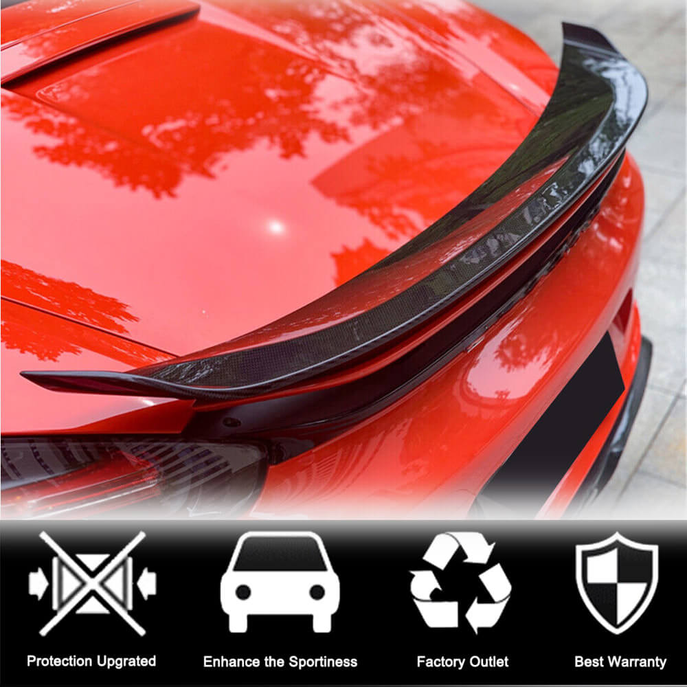 Porsche 718 (982) Boxster 2016-2021 Rear Trunk Spoiler Dry Carbon Fiber-Ahacarbon