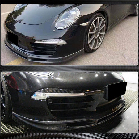 Porsche 911 991 991.2 Carrera 2012-2015 Front Bumper Lip Carbon Fiber-Ahacarbon