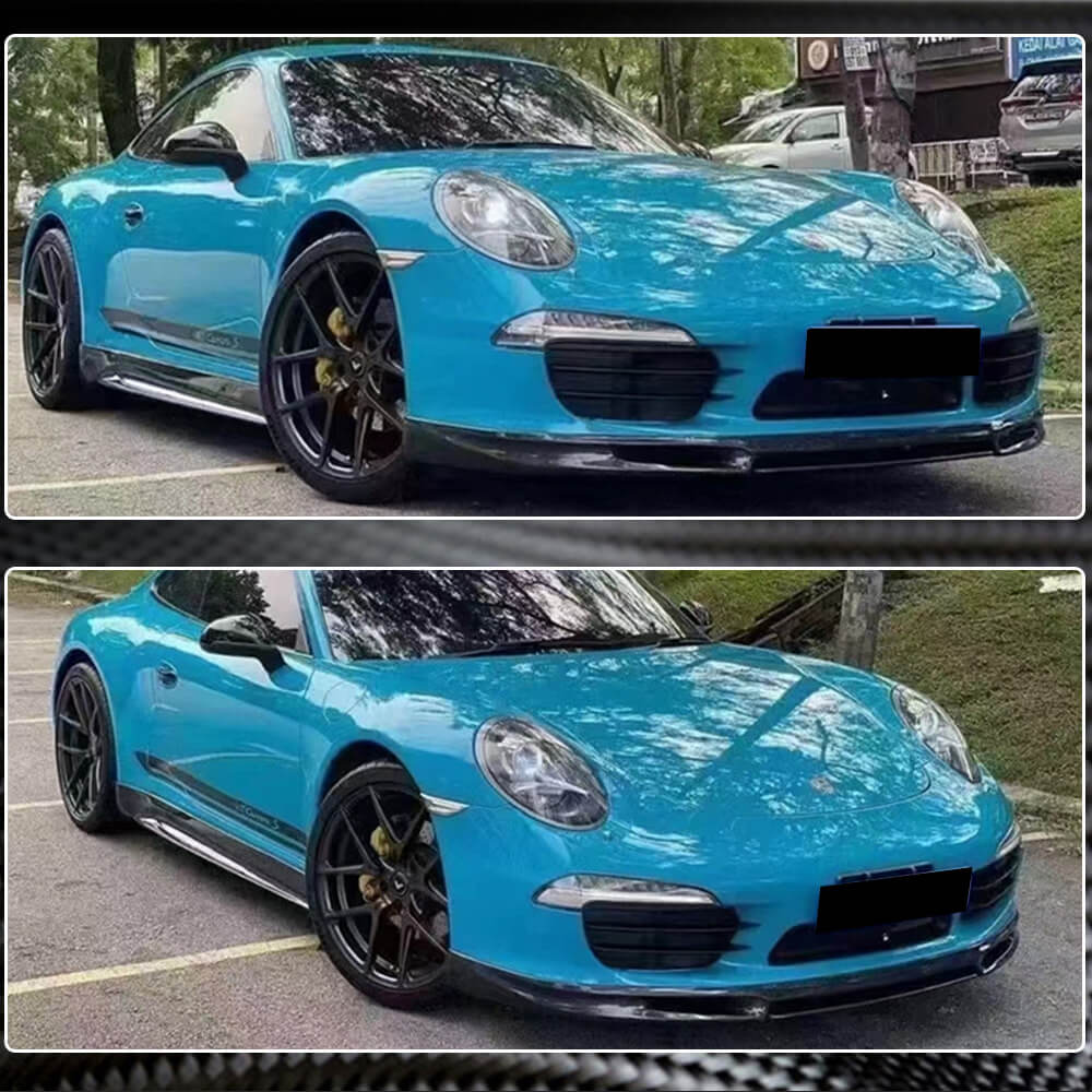 Porsche 911 991 991.2 Carrera 2012-2015 Front Bumper Lip Carbon Fiber-Ahacarbon