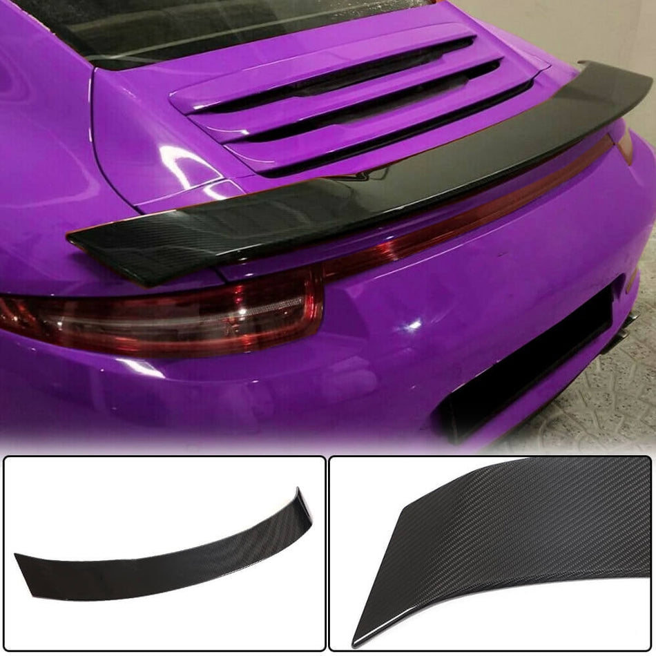 Porsche 911 (991) 991.2 Carrera Targa 4 S 4S GTS Turbo 2016-2019 Rear Trunk Spoiler Dry Carbon Fiber-Ahacarbon