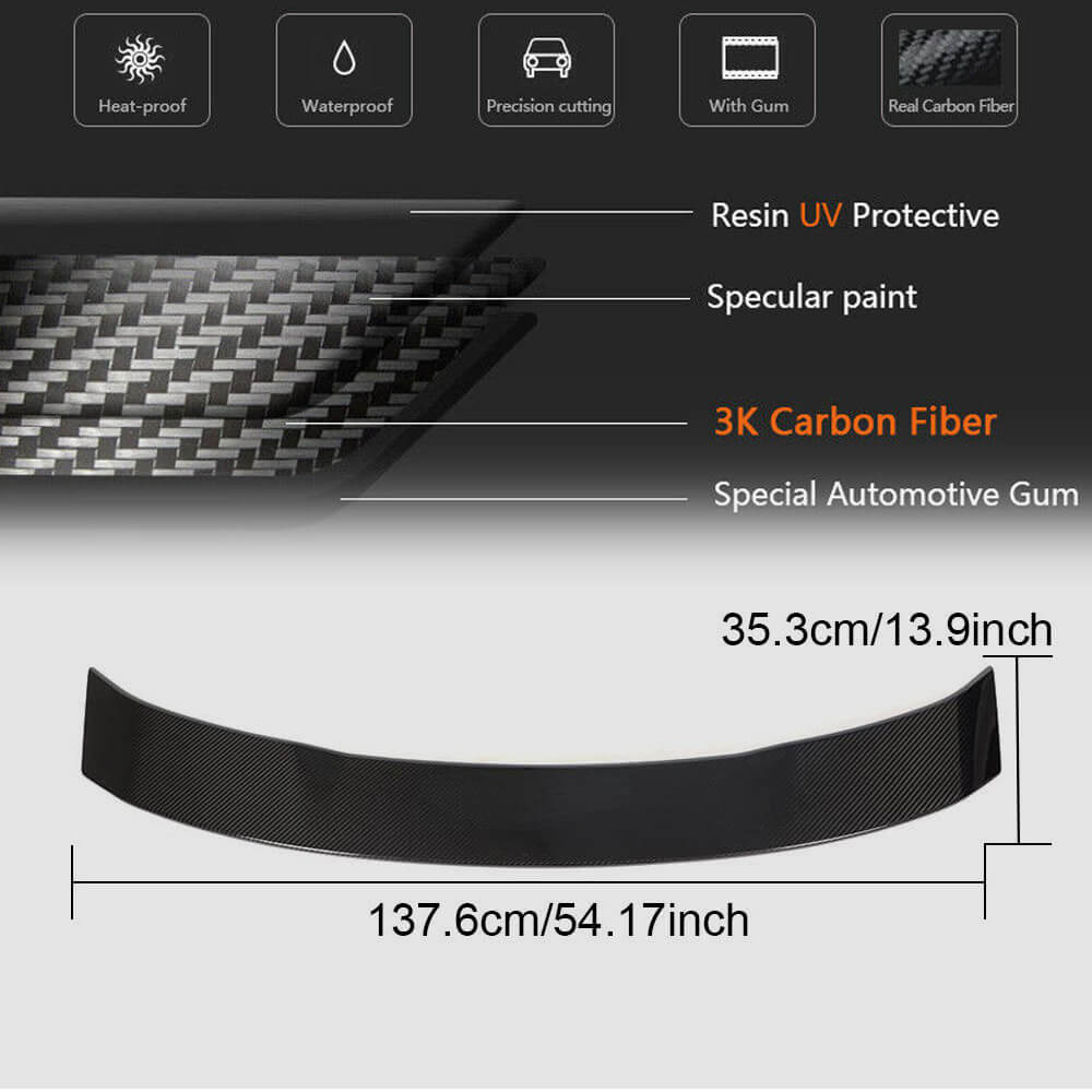 Porsche 911 (991) 991.2 Carrera Targa 4 S 4S GTS Turbo 2016-2019 Rear Trunk Spoiler Dry Carbon Fiber-Ahacarbon