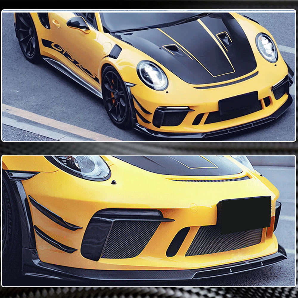 Porsche 911 991 991.2 GT3 RS Coupe 2017-2019 Fog Light Covers Dry Carbon Fiber-Ahacarbon