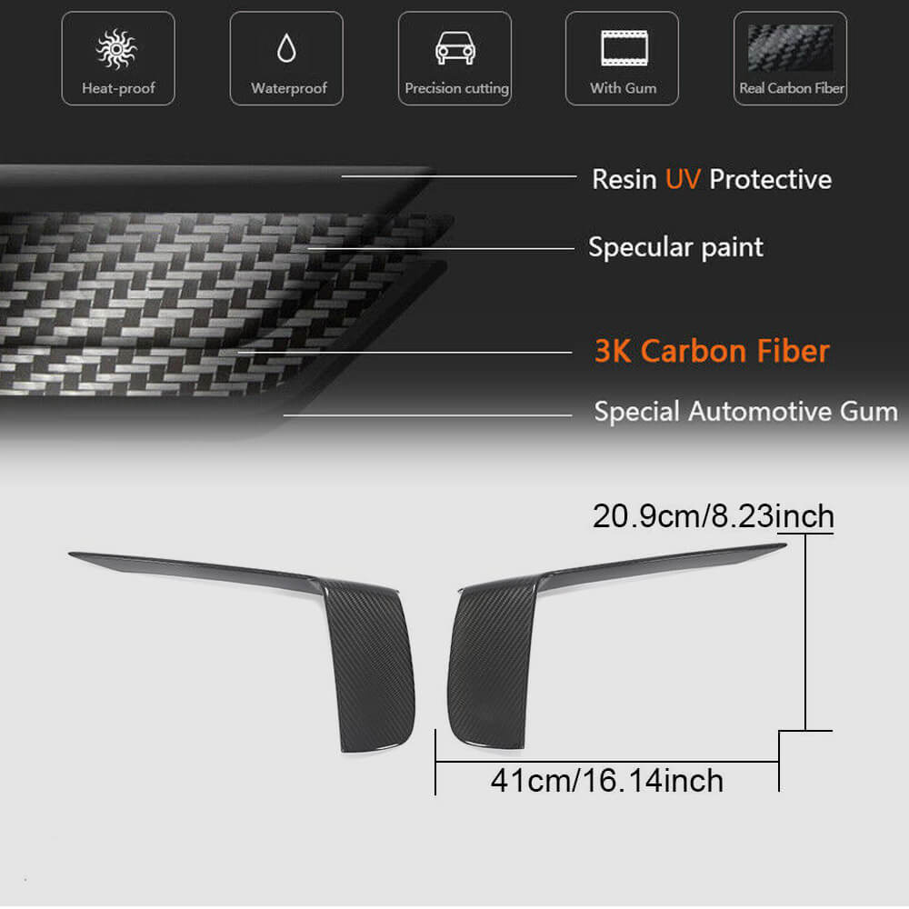 Porsche 911 991 991.2 GT3 RS Coupe 2017-2019 Fog Light Covers Dry Carbon Fiber-Ahacarbon