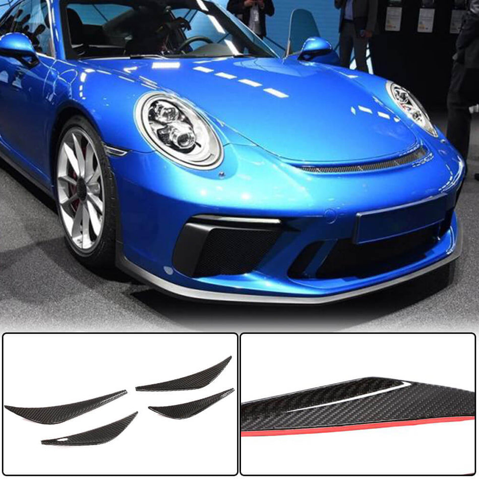 Porsche 911 991 991.2 GT3 (RS) Coupe 2017-2019 Front Bumper Vents Dry Carbon Fiber-Ahacarbon