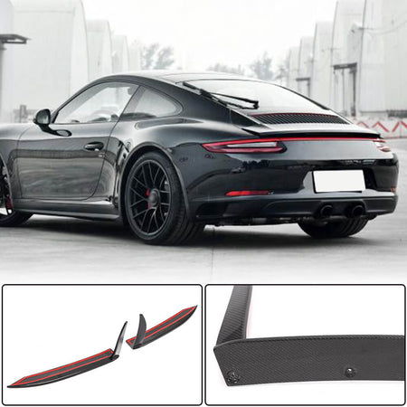 Porsche 911 Carrera 4 GTS 2017 Rear Bumper Splitter Carbon Fiber-Ahacarbon