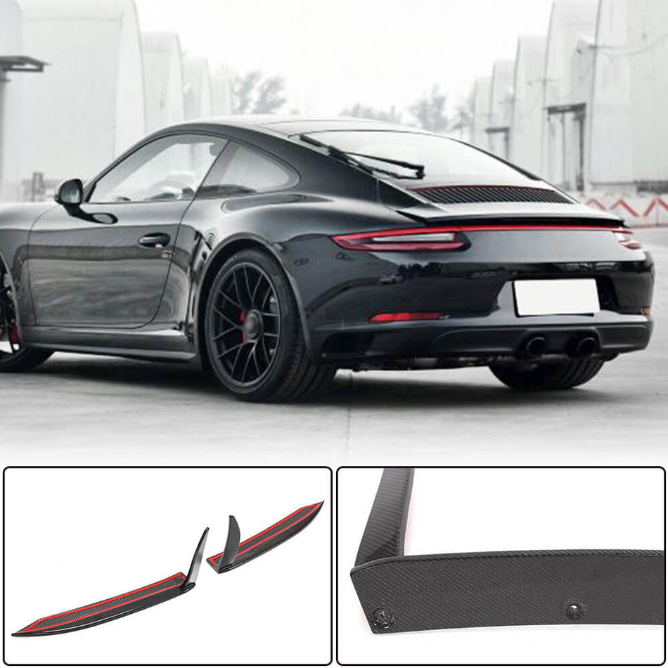 Porsche 911 Carrera 4 GTS 2017 Rear Bumper Splitter Carbon Fiber-Ahacarbon