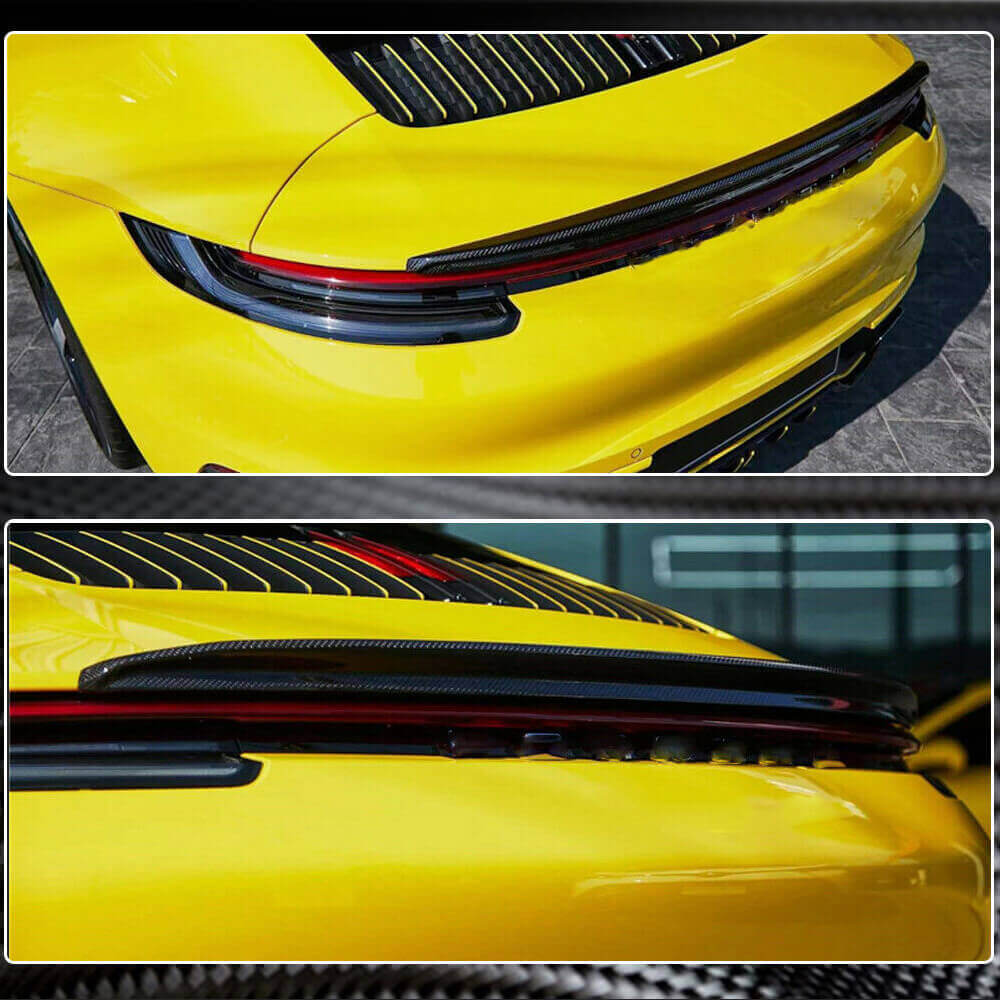 Porsche 911 992 Carrera Turbo S 4S 2019-2023 Rear Trunk Spoiler Dry Carbon Fiber-Ahacarbon