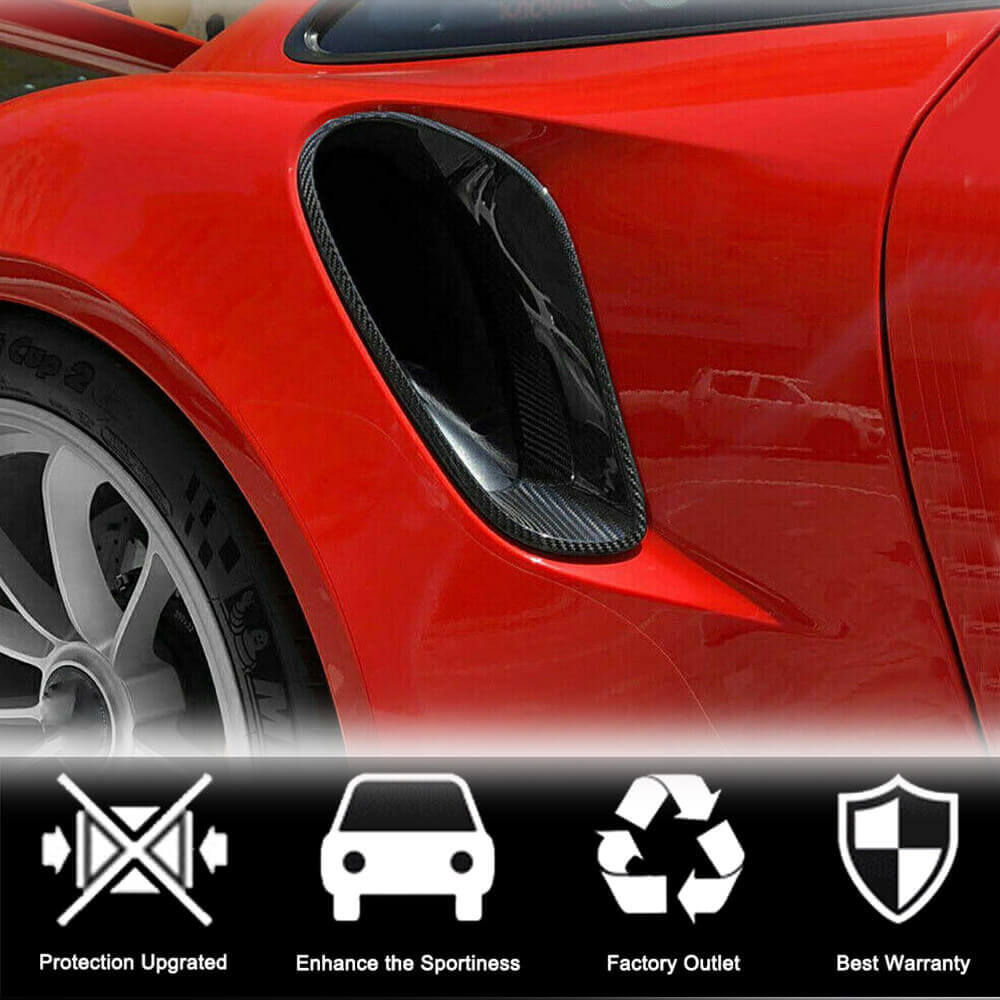 Porsche 911 Turbo S 2014-2016 Side Air Intake Vents Dry Carbon Fiber-Ahacarbon