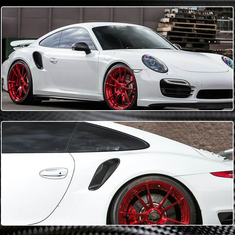 Porsche 911 Turbo S 2014-2016 Side Air Intake Vents Dry Carbon Fiber-Ahacarbon