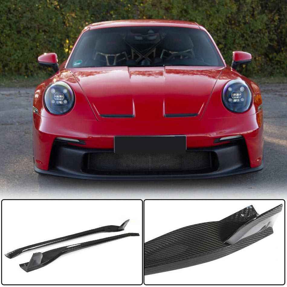 Porsche 911 (992) Turbo S 2019-2023 Side Skirts Dry Carbon Fiber-Ahacarbon