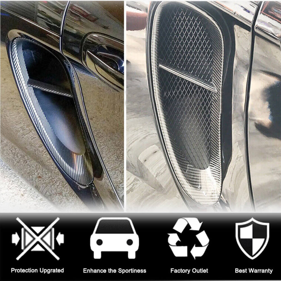 Porsche 981 Boxster 2013-2016 Side Air Intake Vents Carbon Fiber-Ahacarbon