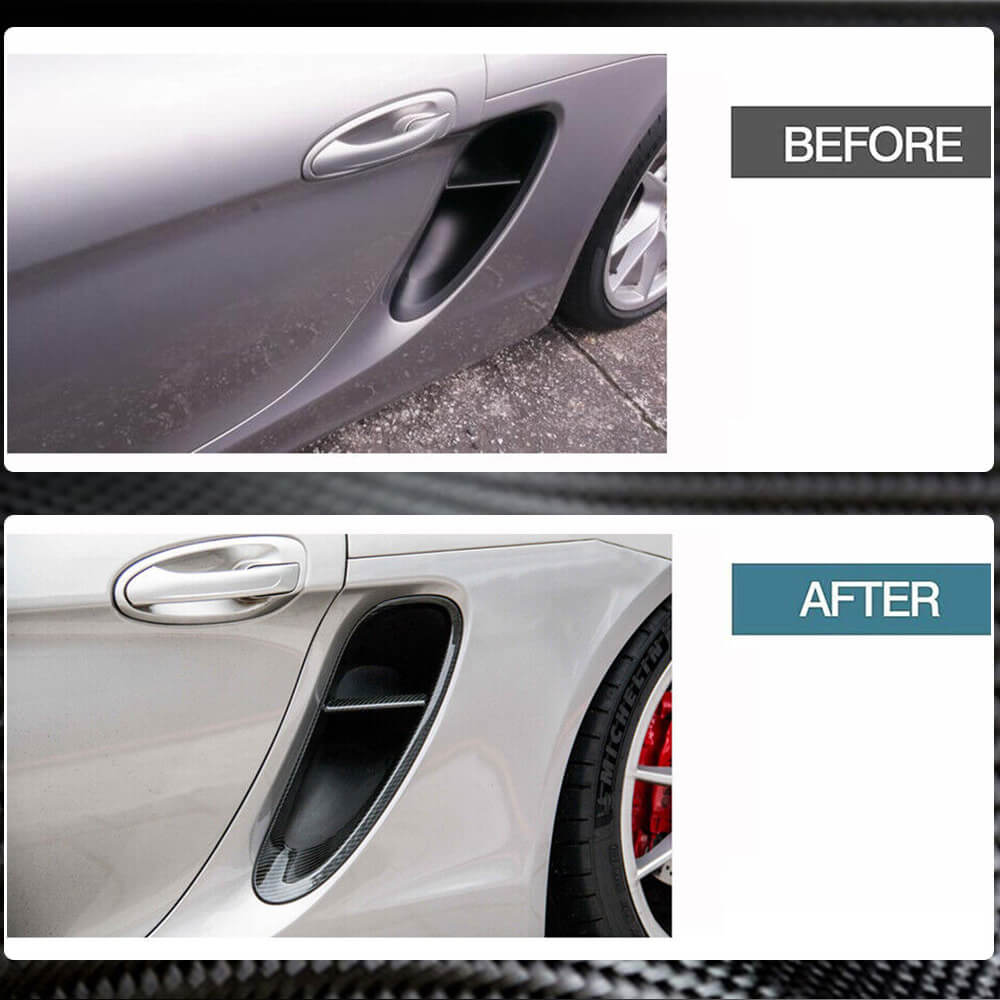 Porsche 981 Boxster 2013-2016 Side Air Intake Vents Carbon Fiber-Ahacarbon