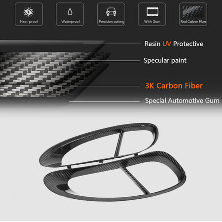 Porsche 981 Boxster 2013-2016 Side Air Intake Vents Carbon Fiber-Ahacarbon