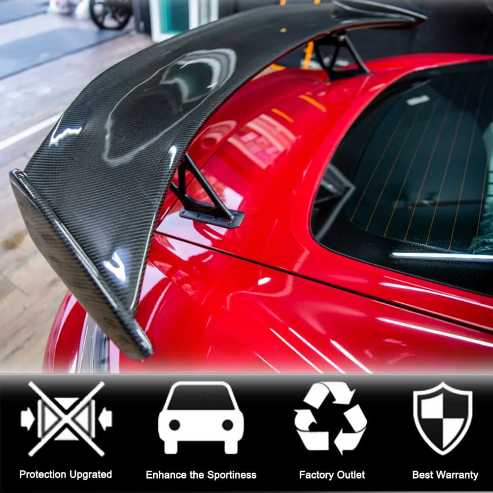 Porsche 718 981 982 986 987 Cayman GT4 Rear Trunk Spoiler Carbon Fiber-Ahacarbon