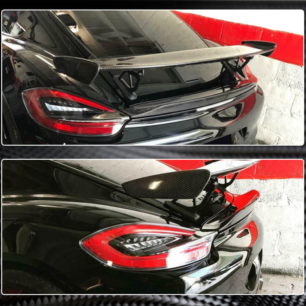 Porsche 718 981 982 986 987 Cayman GT4 Rear Trunk Spoiler Carbon Fiber-Ahacarbon