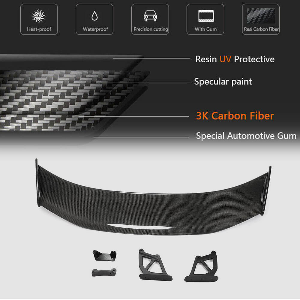 Porsche 718 981 982 986 987 Cayman GT4 Rear Trunk Spoiler Carbon Fiber-Ahacarbon