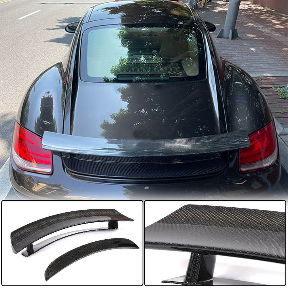 Porsche 987 Cayman Coupe Rear 2005-2012 Trunk Spoiler Carbon Fiber/FRP-Ahacarbon