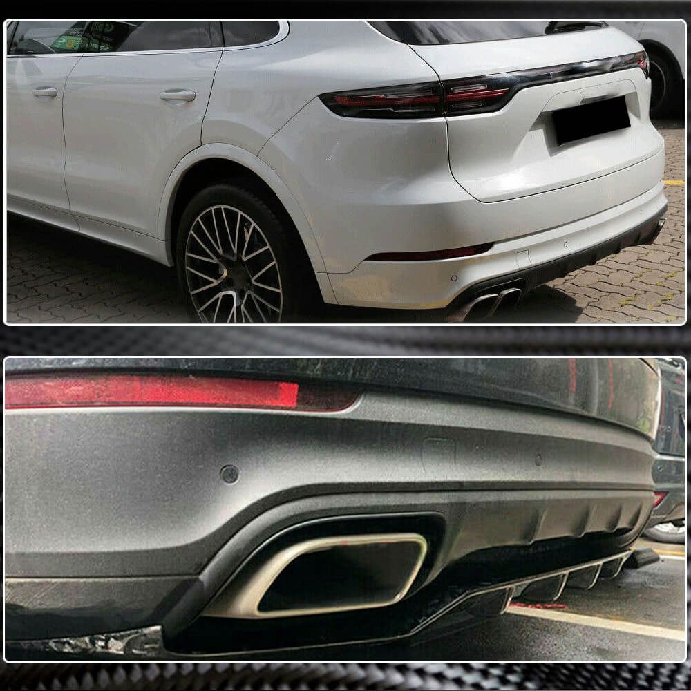 Porsche Cayenne (9Y0/9Y3) 2018-2023 Rear Bumper Diffuser Lip Carbon Fiber-Ahacarbon