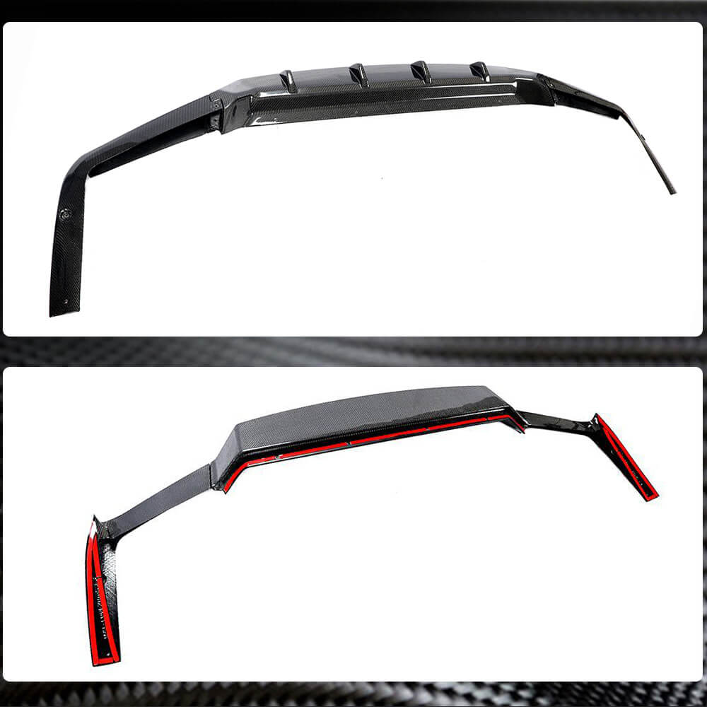 Porsche Cayenne (9Y0/9Y3) 2018-2023 Rear Bumper Diffuser Lip Carbon Fiber-Ahacarbon