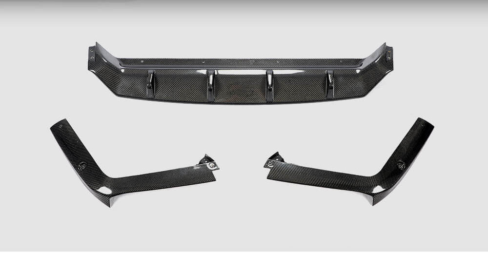 Porsche Cayenne (9Y0/9Y3) 2018-2023 Rear Bumper Diffuser Lip Carbon Fiber-Ahacarbon