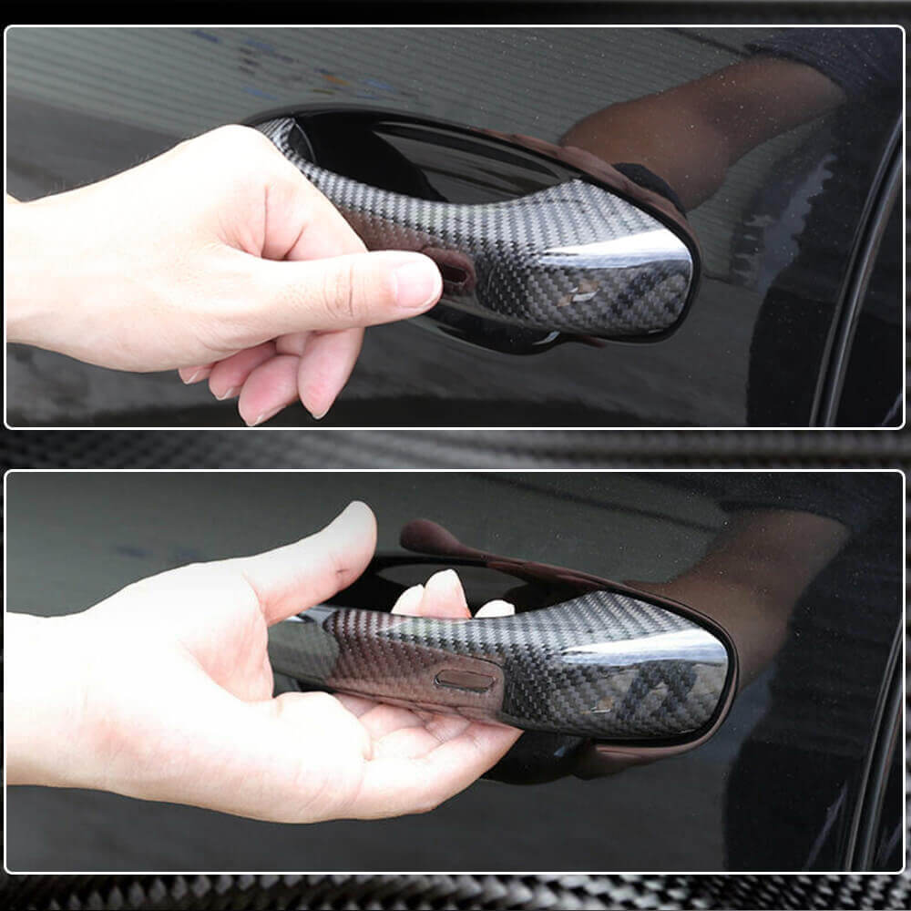 Porsche Cayenne 2018-2021 Door Handle Cover Dry Carbon Fiber-Ahacarbon