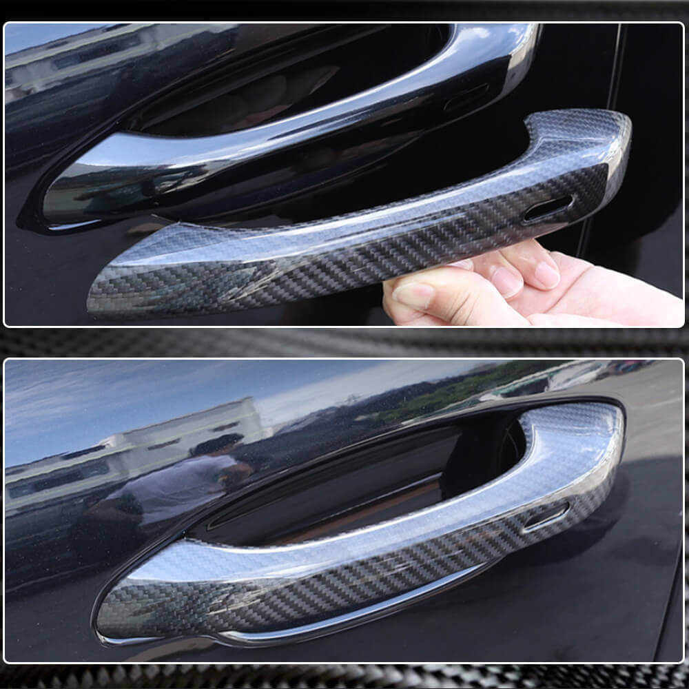 Porsche Cayenne 2018-2021 Door Handle Cover Dry Carbon Fiber-Ahacarbon