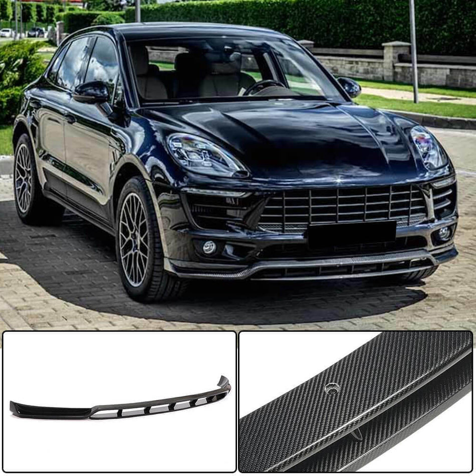 Porsche Macan 2014-2017 Front Bumper Lip Carbon Fiber/FRP-Ahacarbon