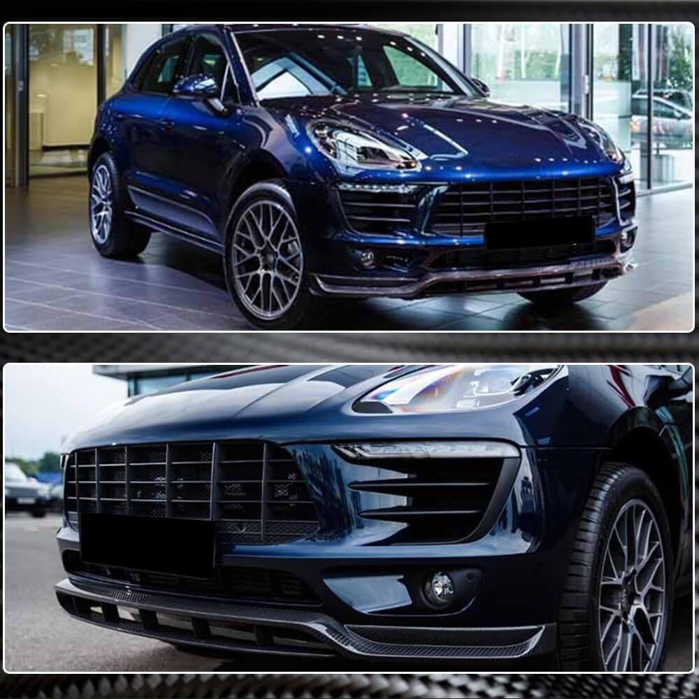 Porsche Macan 2014-2017 Front Bumper Lip Carbon Fiber/FRP-Ahacarbon