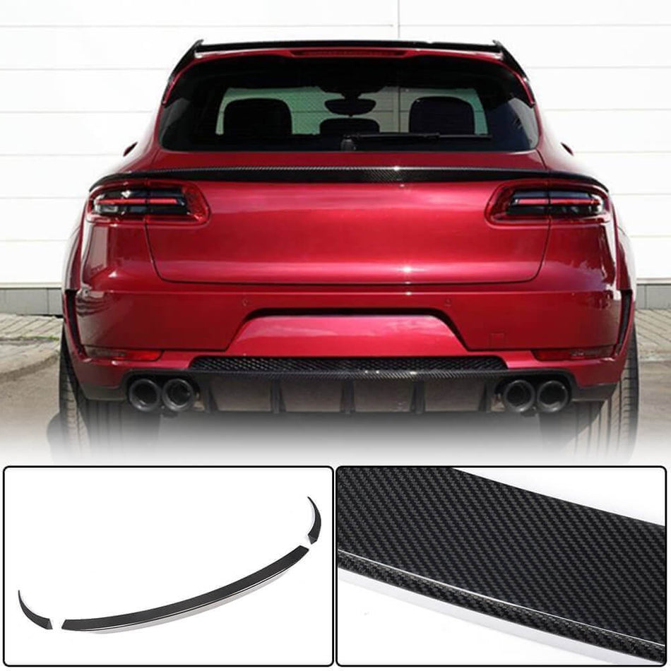 Porsche Macan Sport Utility 4-Door 2014-2018 Rear Middle Spoiler Carbon Fiber/FRP-Ahacarbon