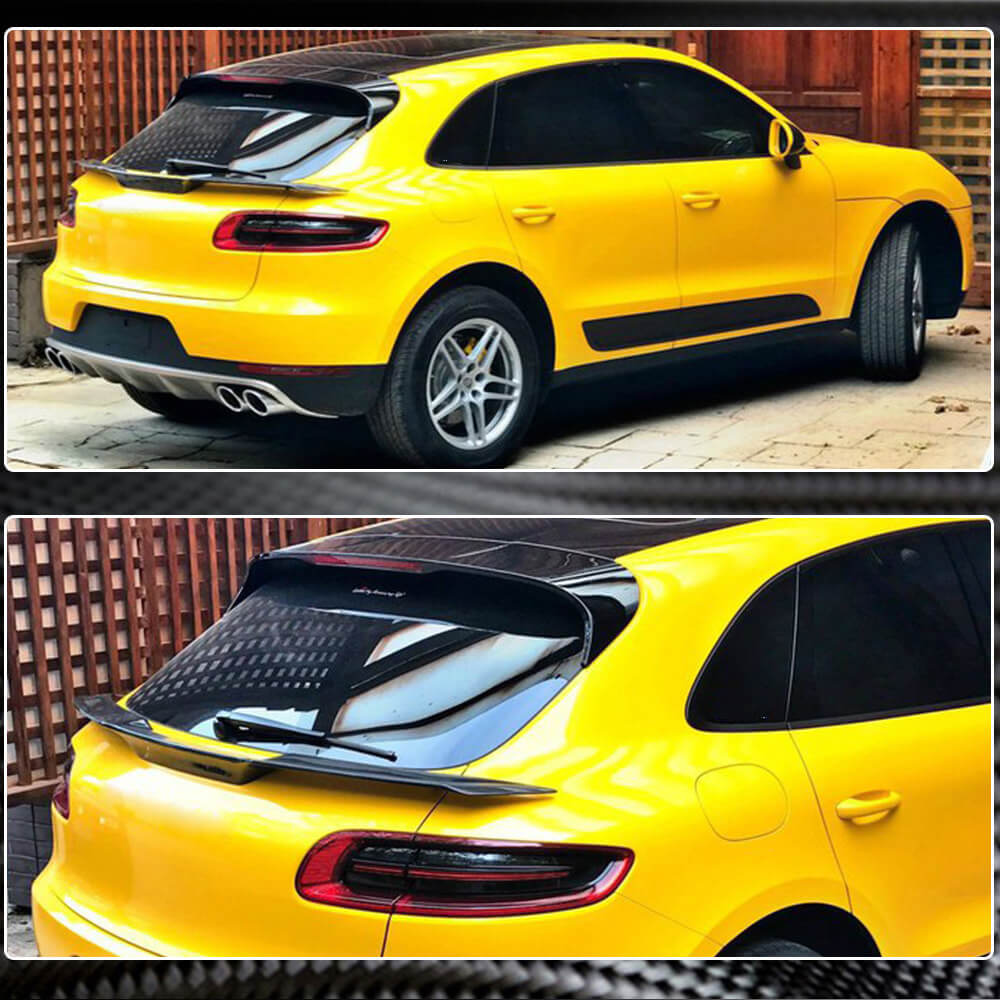 Porsche Macan 2014-2020 Rear Middle Spoiler Carbon Fiber-Ahacarbon
