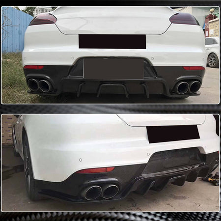 Porsche Panamera 970 Facelift 2014-2016 Rear Bumper Diffuser Carbon Fiber-Ahacarbon