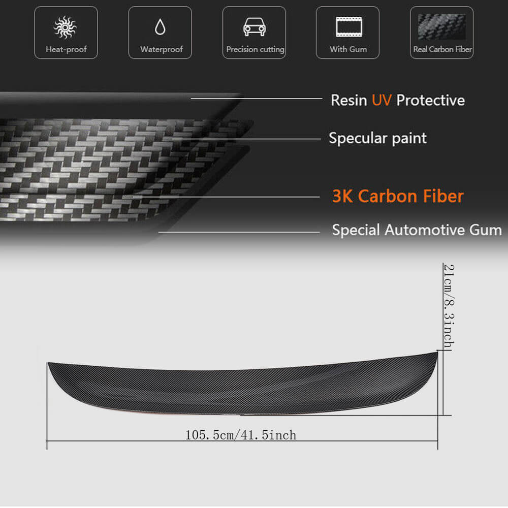 Porsche Panamera 970 2014 2016 Rear Trunk Spoiler Carbon fiber-Ahacarbon