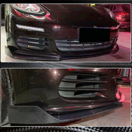 Porsche Panamera 970 Facelift 2014-2016 Front Bumper Lip Carbon Fiber-Ahacarbon