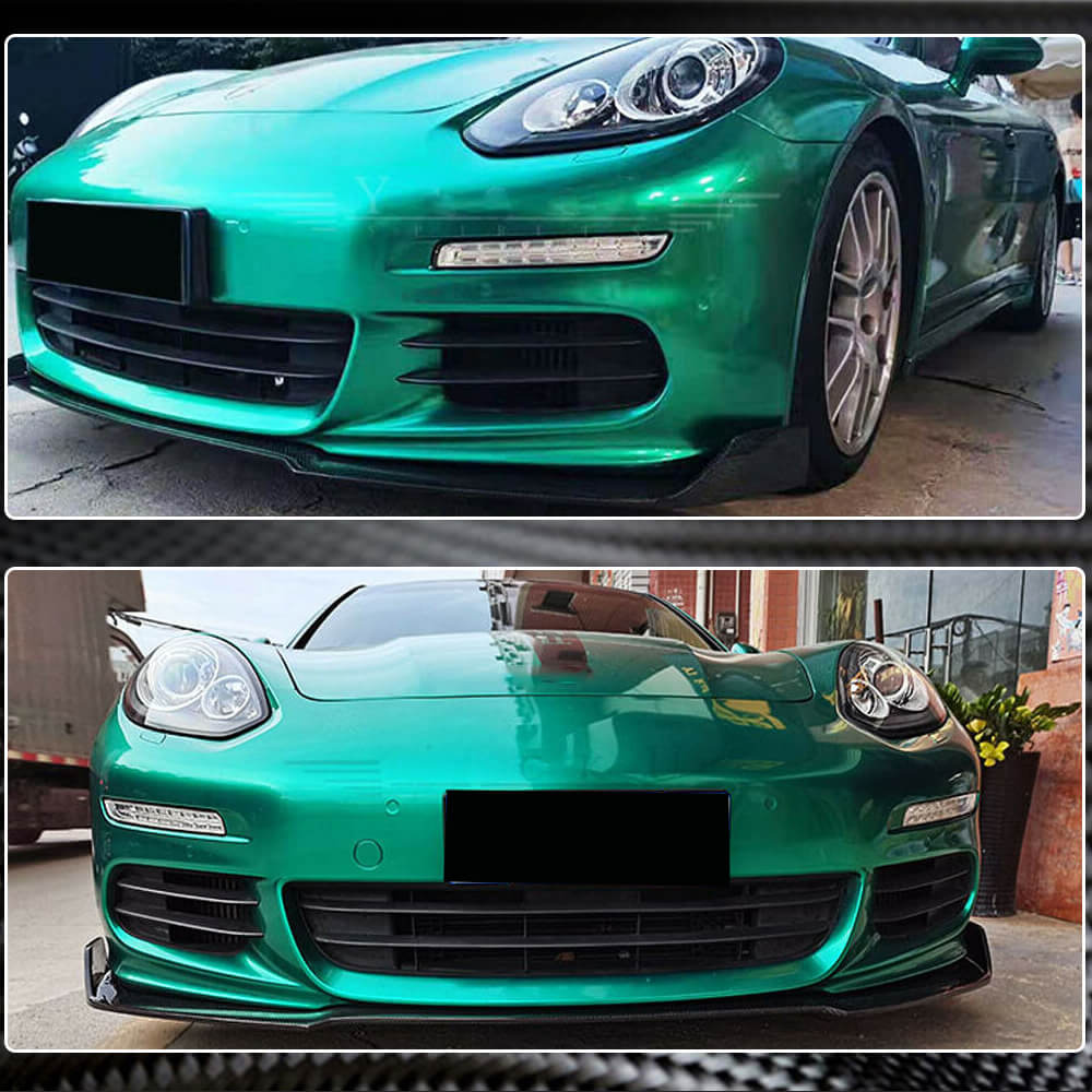 Porsche Panamera 970 Facelift 2014-2016 Front Bumper Lip Carbon Fiber-Ahacarbon