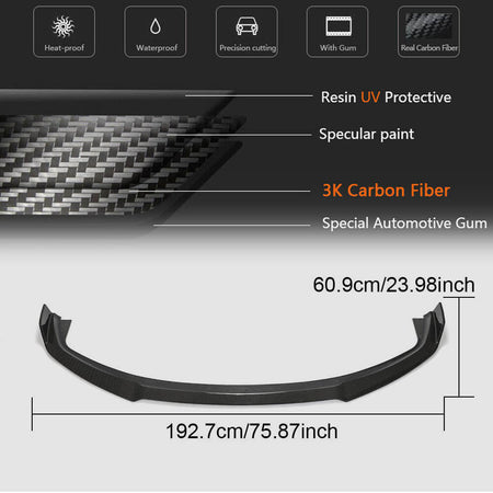 Porsche Panamera 970 Facelift 2014-2016 Front Bumper Lip Carbon Fiber-Ahacarbon