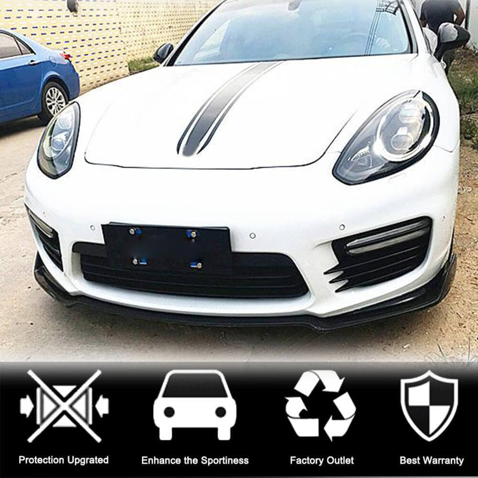 Porsche Panamera 970 GTS Turbo S Facelift 2014-2016 Front Bumper Lip Carbon Fiber-Ahacarbon