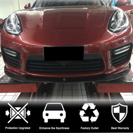 Porsche Panamera 970 GTS Turbo S 2014-2016 Front Bumper Lip Carbon Fiber-Ahacarbon