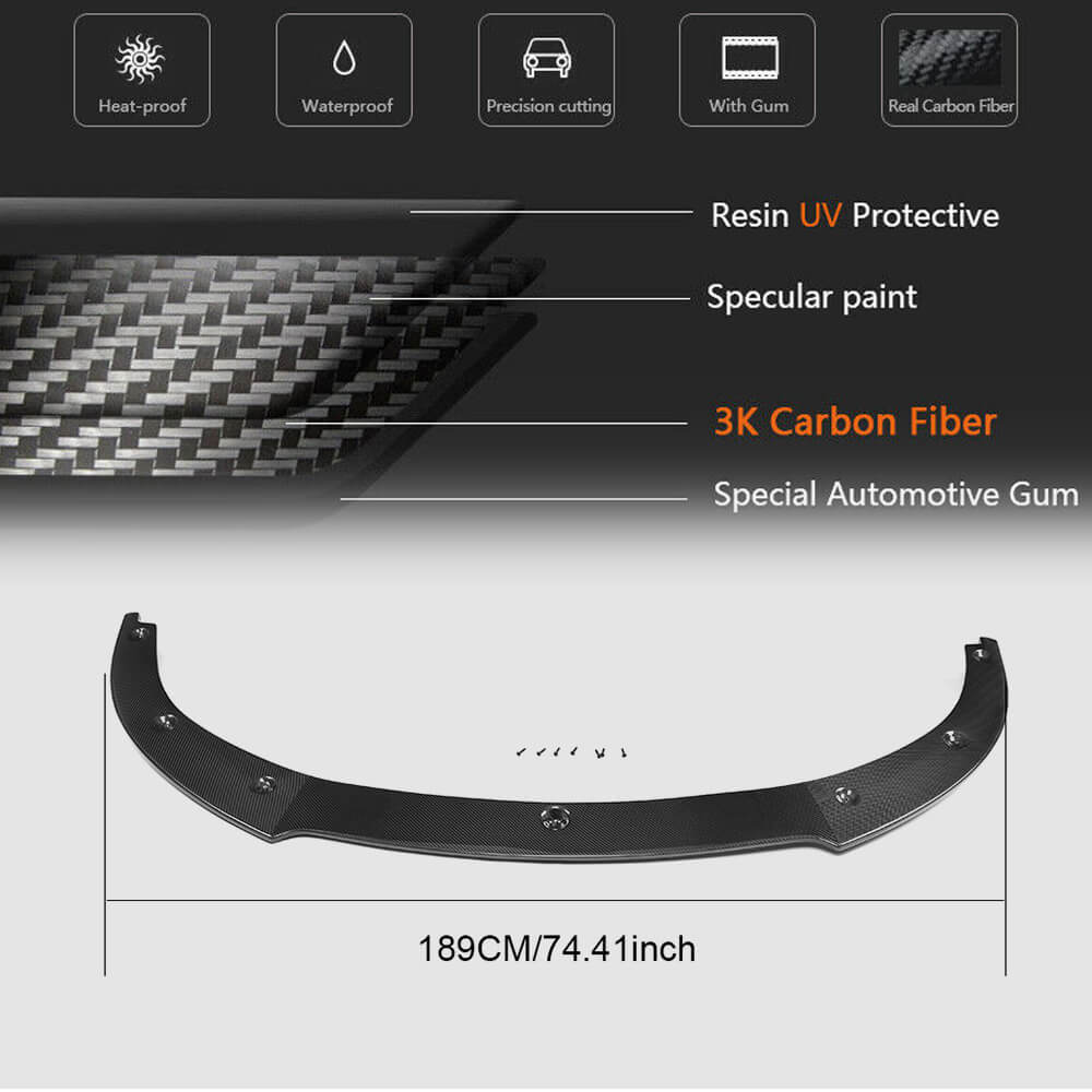 Porsche Panamera 970 GTS Turbo S 2014-2016 Front Bumper Lip Carbon Fiber-Ahacarbon