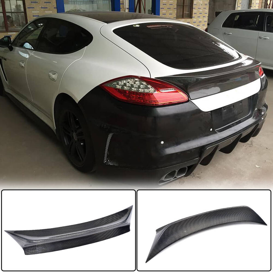 Porsche Panamera 970 Pre-Facelift 2010-2013 Rear Trunk Spoiler Carbon Fiber-Ahacarbon