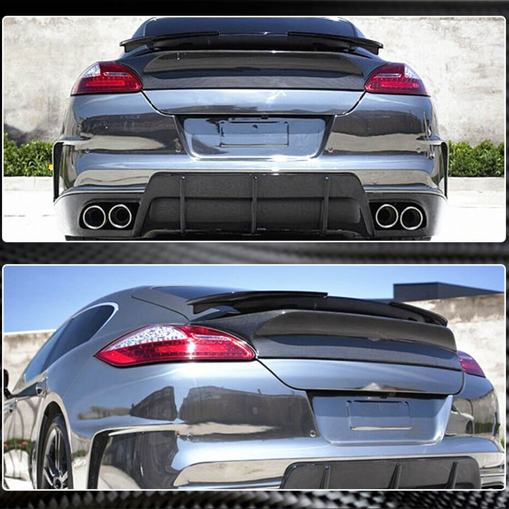 Porsche Panamera 970 Pre-Facelift 2010-2013 Rear Trunk Spoiler Carbon Fiber-Ahacarbon