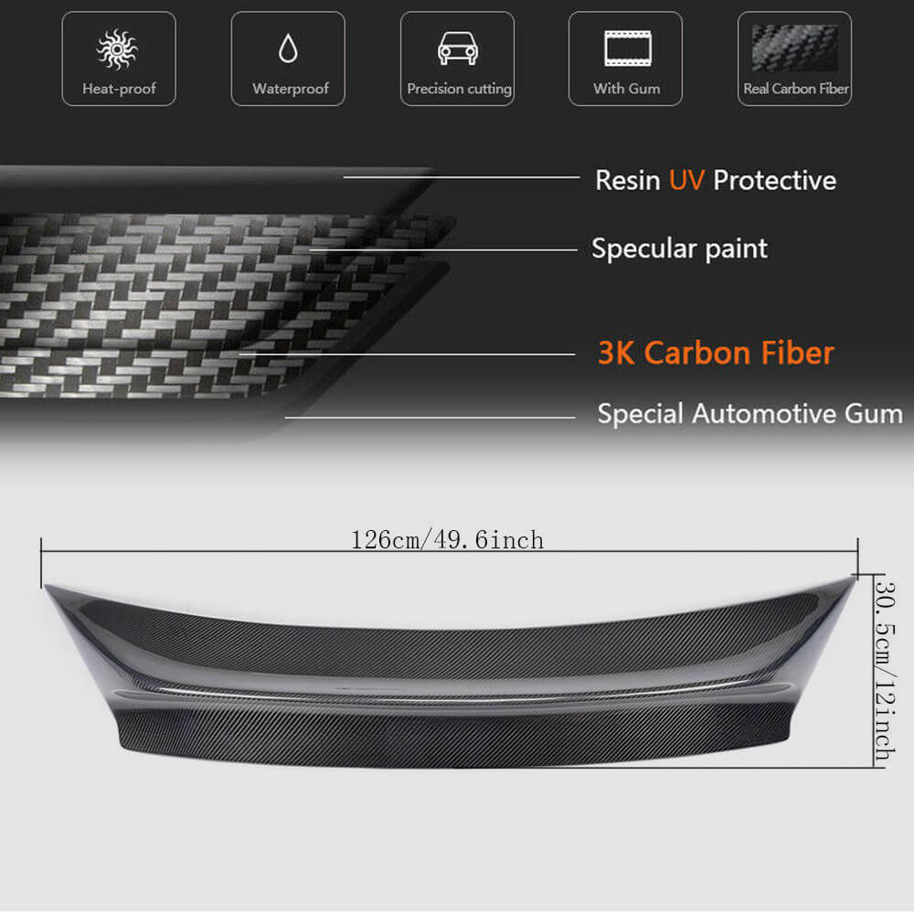 Porsche Panamera 970 Pre-Facelift 2010-2013 Rear Trunk Spoiler Carbon Fiber-Ahacarbon