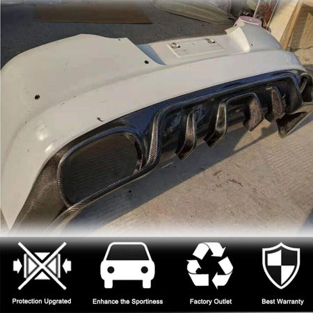 Porsche Panamera 970 Pre-facelift 2010-2013 Rear Bumper Diffuser Carbon Fiber-Ahacarbon