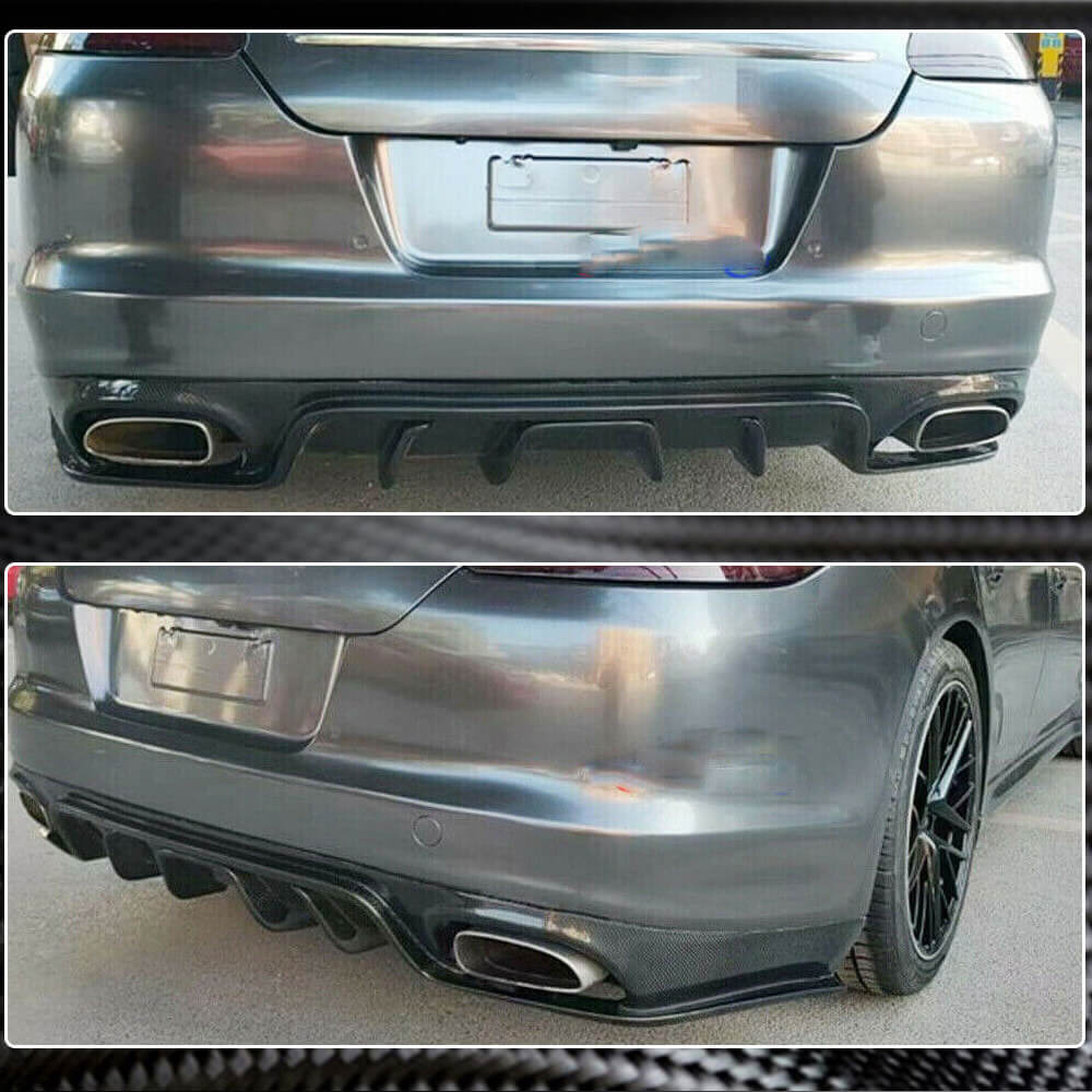 Porsche Panamera 970 Pre-facelift 2010-2013 Rear Bumper Diffuser Carbon Fiber-Ahacarbon