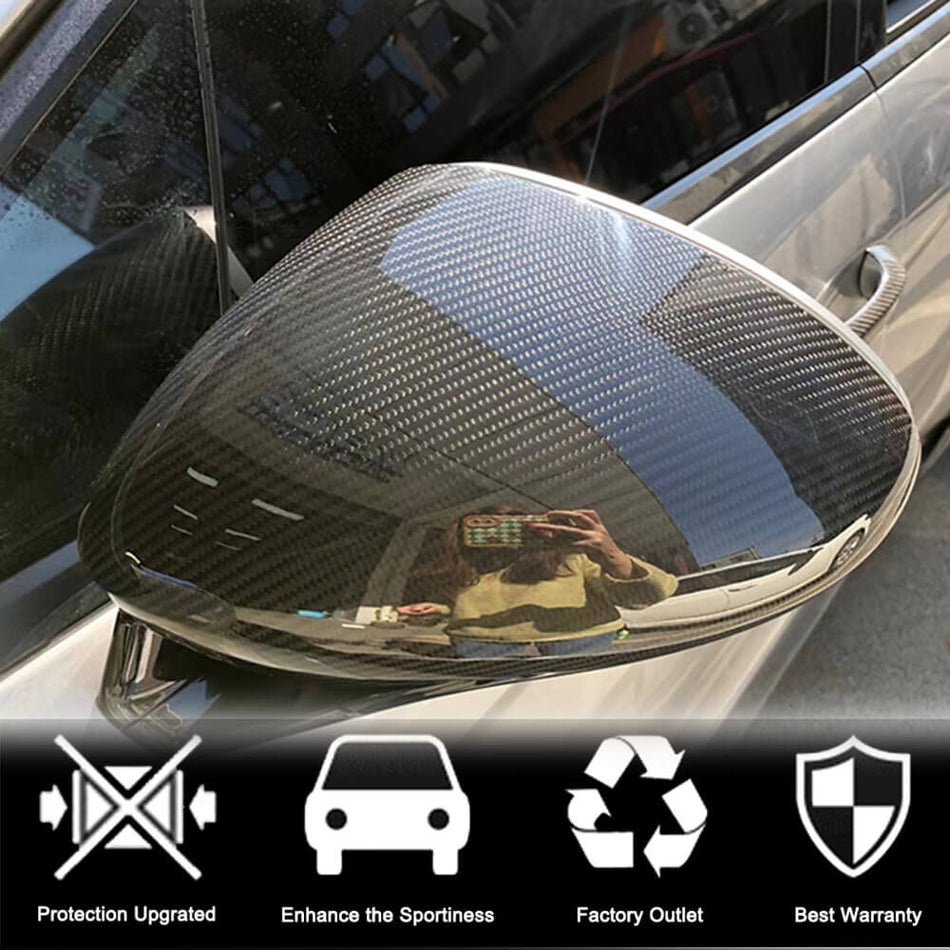 Porsche Panamera 971 2017-2019 Mirror Covers Add-on LHD Carbon Fiber-Ahacarbon