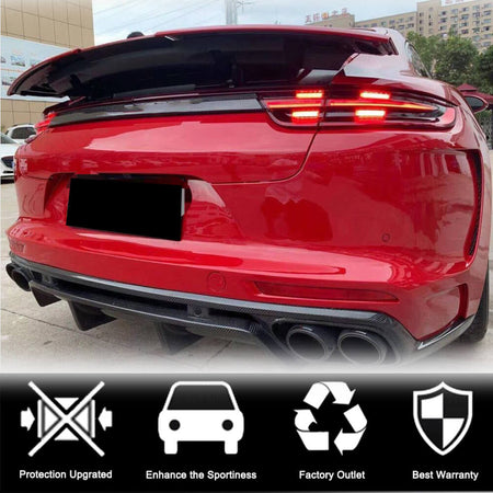 Porsche Panamera 971 2017-2019 Rear Bumper Diffuser Carbon Fiber-Ahacarbon
