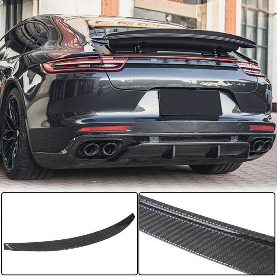 Porsche Panamera 971 2017-2021 Rear Trunk Spoiler Dry Carbon fiber-Ahacarbon